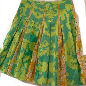 Anthropologie Spring Pleat Skirt